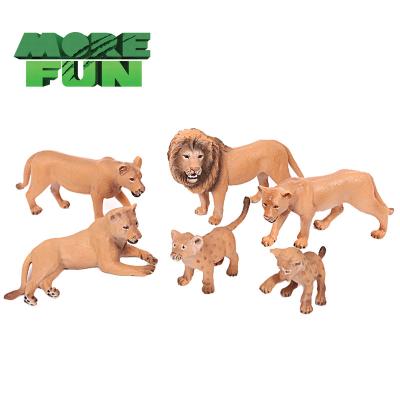 China Game OEM ODM PVC Plastic Animal Toys Lion Family Set Eco-friendly Lion Toys Realistic for sale