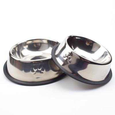 China Automatic Pet Bowl Stainless Steel Non Slip Pet Food Basin Pet Bowl for sale