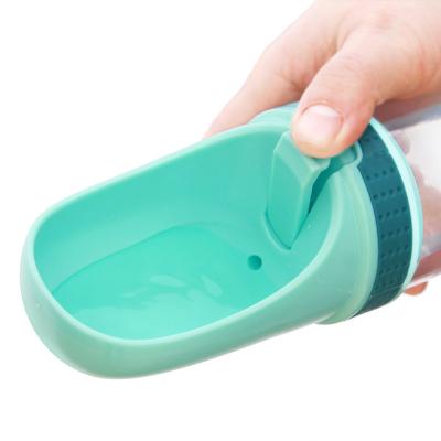 China Sustainable Portable Outdoor Travel Pet Leak Proof Drinking Water Bottle Bowls For Cats And Dogs for sale