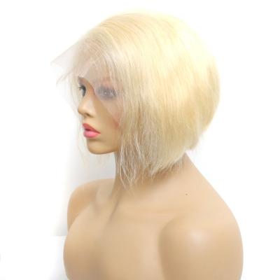 China Wholesale 613 Silky Straight Wave Blonde Bob Hair Wigs, Wholesale Price Peruvian Short 613 Hair Lace Front Wigs For Black Women for sale