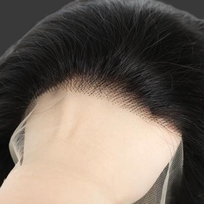 China Hot Selling Figured 13x6 HD Top Natural Hairline Lace Front Wigs 100% Swiss Virgin Hair Lace Frontal Wigs HD Human Hair Wigs for sale