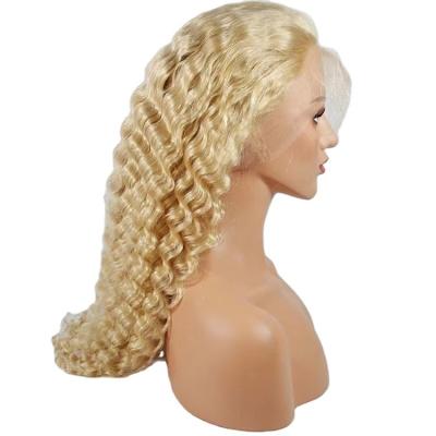 China 613 Silky Frontal Wigs For Women Color Hair Virgin Hair Cuticle Aligned Hair Hd Blonde Lace Front Wig Straight 613 Full Lace Wigs for sale