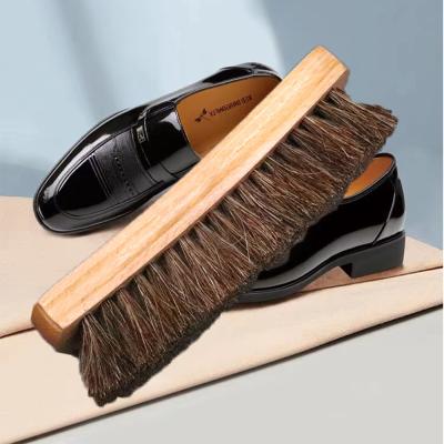 China Hot Selling Poplar Wooden No Damage To Shoes Cleaning Shoe Brush High Quality Poplar Shoe Clean Brush for sale