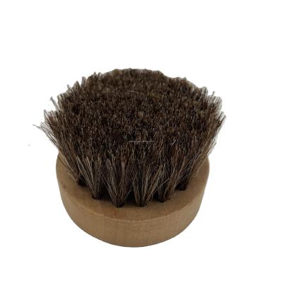 China High Quality Cheap Natural Hair Round Horse Hair Brush 100% Beard Comb Factory Direct Price Natural Hair Brush With Wood Handle for sale