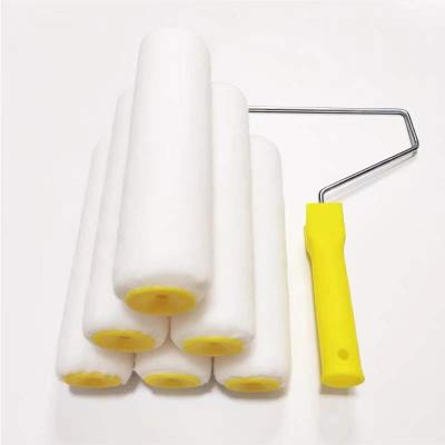 China Plastic PP Handle Synthetic Fiber Factory Metope Paint Brushing Tool Floor Paint Roller Brush Wholesale High Quality for sale