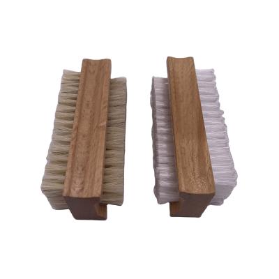 China Clean/Wax/Oil Solid Wood Soft Brush/Small Double Sided Universal High Quality Hair Polish Cleaning Brush Hog Cleaning Shoe Small Bristle Brush for sale