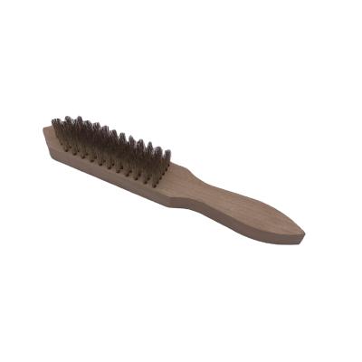 China Hot Selling Rust Wooden Handle Cleaning Multifunctional Steel Wire Brush for sale