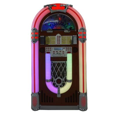 China Classic Home Music Player Multi-function Digital Retro Jukebox Colorful Lights Cd Music Combo Jukebox Dj Turntable Player for sale