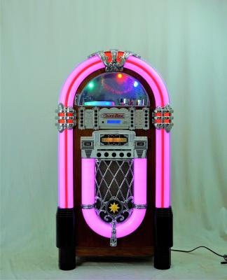 China Classic Home Music Player Colorful Lights Cd Music Combo Fm Radio Vinyl Turntable Player Cd Jukebox Machine Wurlitzer Jukebox Cd Player for sale