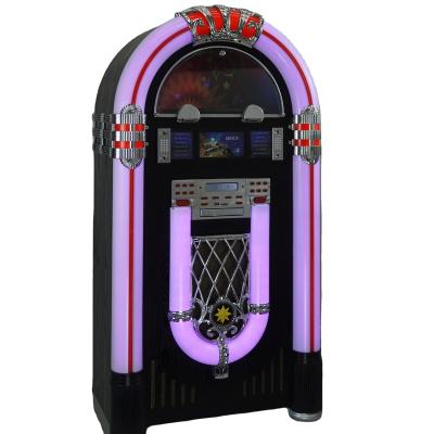 China Home/Party/Bar/Karaoke/Outdoor Digital Jukebox machine LED Jukebox wurlitzer jukebox machine with LED Light Radio Vinyl player BT USB SD Playback for sale