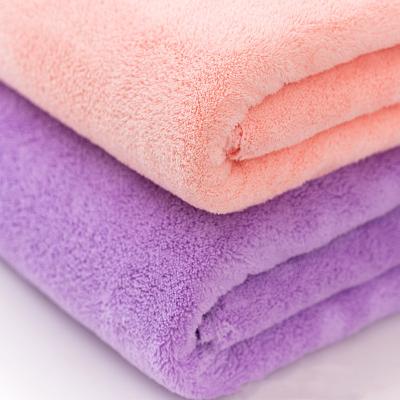 China Fleece Solid Color QUICK DRY Coral Bath Towel Set Multicolor Optional Adult Bath Towel for sale