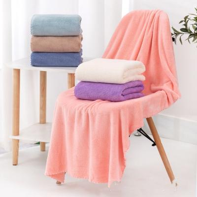 China 2022.Soft viable, skin-friendly absorbent coral fleece bath towel for sale