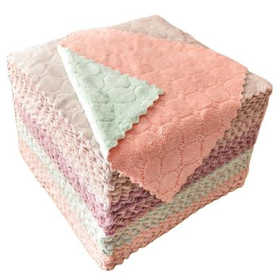 China Sustainable Small Square Shape Kitchen Dish Washable Thick Towels For Household Restaurants for sale