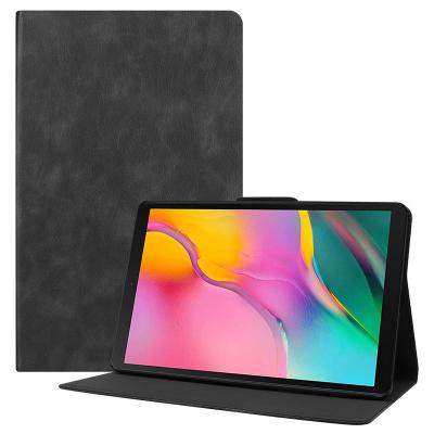 China Tablet Stand Cowhide Texture For Samsung Tablet Galaxy Tab 10.1 A T510 T515 2019 Blue Black Tablet Case for sale