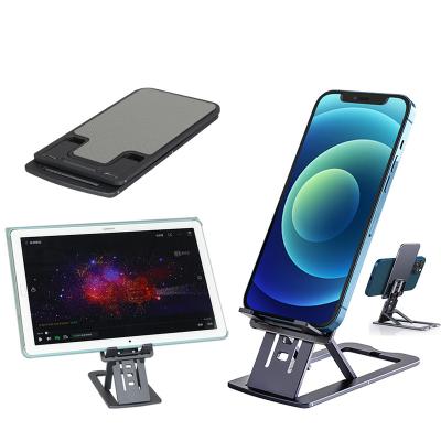 China Aluminum Alloy Adjustable Lazy Portable Desktop Card Fold Stand Cell Phone Table Mobile Phone Stand TC04 for sale