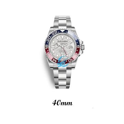 China Luxury Waterproof GMT Stainless Steel Sapphire Glass Watches Mechanical Automatic Date 3A Quality Night Vision Watch for sale