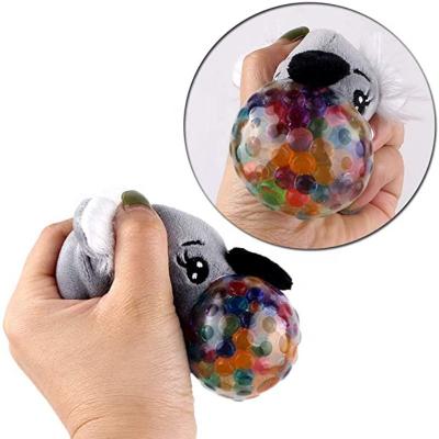 China TPR stress relief squeezing soft vent grape stress balll glitter stress plush toys for kids for sale