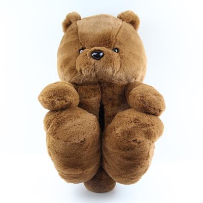 China Wholesale Cute Plush Slippers Cheap Custom Teddy Bear Slippers for sale