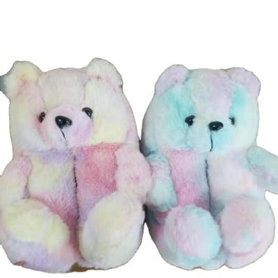 Cina Wholesale Cute Plush Slippers Custom Teddy Bear Slippers in vendita