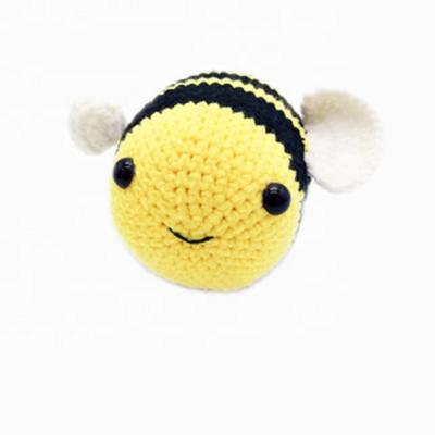 China New popular Knitted baby crochet bees toys 100% handmade knit doll for sale