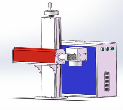 China Air-cooled QK-F20DS Desktop split fiber  laser marking machine for  Dog brand jewelry personalized custom products marking for sale