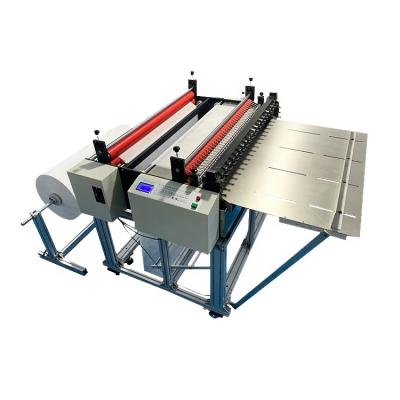 China Building Material Shops QK-800 automatic feeding 800mm high speed Non -woven paper film metal roll to sheet cutting machinery cut off machines for sale