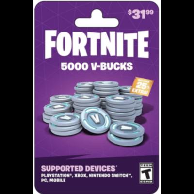 China Fortnit V Bucks 5000$ Professional Custom Gift Certificate Environmentally Friendly for sale