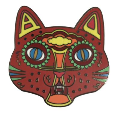 China China Hard Enamel Pin Custom Design Enamel Pins Cat Kunshan Lapel Pin for sale