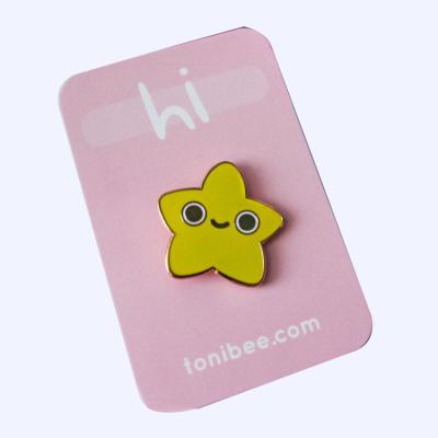 China Cute China Custom Hard Enamel Pins Star Shaped Lapel Pin for sale