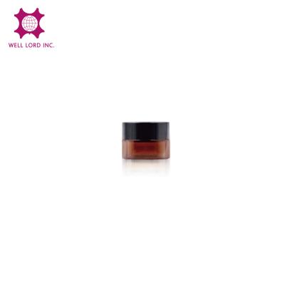 China Mini Size Personal Care Eye Cream Amber Packaging Jar 5ml Cosmetic Glass Jar Black Cylinder Glass Screw Lid for sale