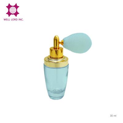 China New Arrival 30ml Personal Blue Green Color Glass And Ampoule Bottle Blue Care Perfume for sale