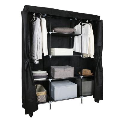 China Amoire Fabric Closet Storage Bedroom Furniture Convertible Tending Portable Wardrobe for sale