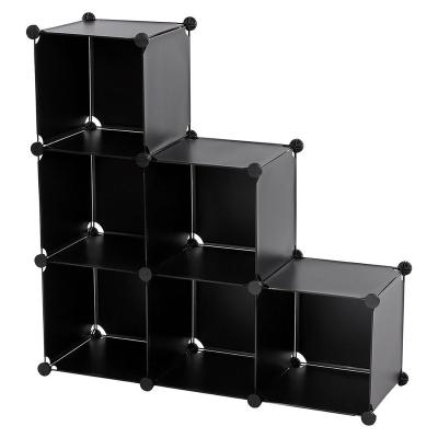 China (Others) Adjustable Easy Assemble Universal Bedroom 6 Cubes Storage Plastic Display Stand for sale