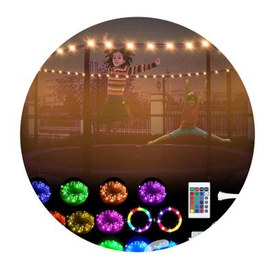 China IFUNWOD Theme Park Trampoline Remote Control LED Rim Light Up 16 Color Changing 8 Modes, Waterproof Lead Wire Light Trampoline Accessories for sale