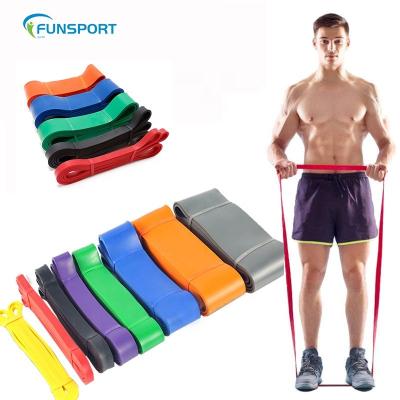 China Customized Durable Home Color Cross Fitness Workout Mobility Resistance Loop Pull Up Aid Stretch Resistance Bands for sale