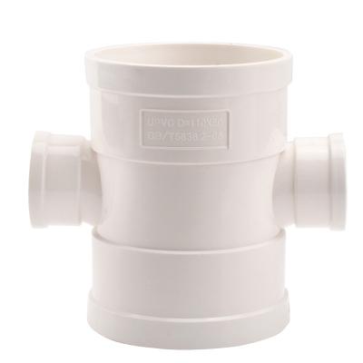 China Drainpipe fittings 50 75 110 160 200 250 315 PVC flat four way Reducing for sale