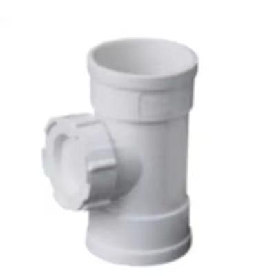 China Drainpipe plastic downpipe fittings 50 75 110 160 200 Vertical check port tee pvc Reducing for sale