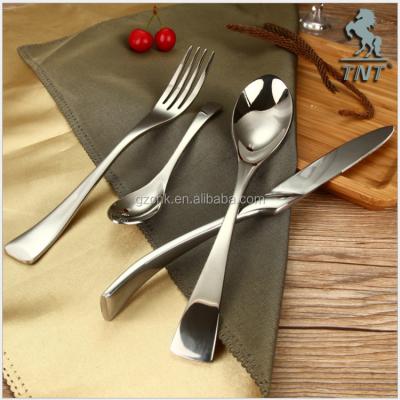 China Disposable High End Western Style Food Cutlery Set Stainless Steel Knife And Fork for sale