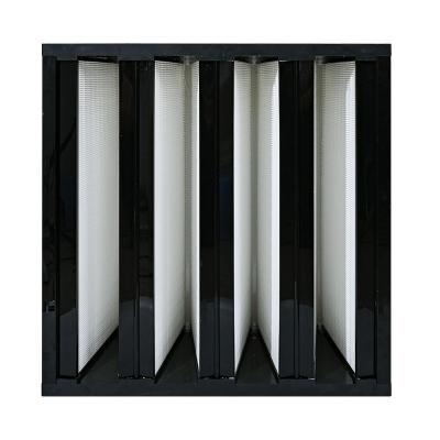 China W Type HVAC Filter Ultra Fine Fiberglass Media Environmental Protection Equipment for sale