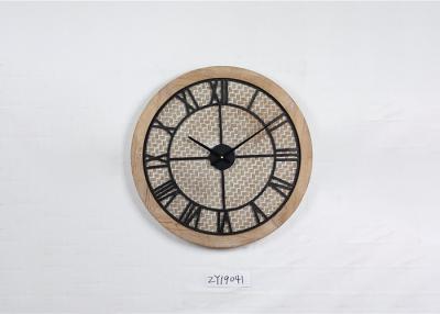 China Reloj de pared retro del vintage de madera circular del hierro labrado en venta