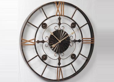 China Reloj antiguo hecho a mano del arte de la pared del metal de la decoración casera en venta