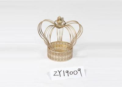 China Metal Crown Shape Iron Pedestal Pillar Candle Holder for sale