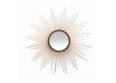 China Living Room Wall Decorative Metal Framed Mirror Gold Sunburst Wall Mirror for sale