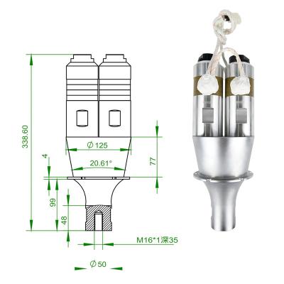 China Other Lingke 15kHz 4200W Factory Parts Plastics Welder Transducer Transducer Ultrasonic Booster for sale