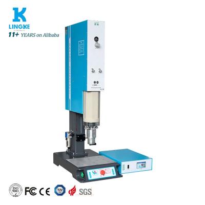 China Advertising Company Lingke High Power Automatic Flat Angle Welder Portable Ultrasonic Welding Machinery Plastics Wholesale for PVC Folder Bag for sale