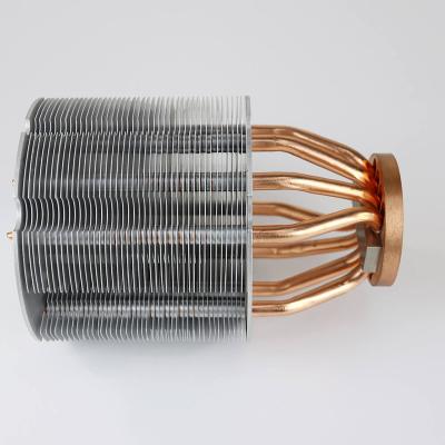 China High Quality Long Life Power LED Light Heatsink 8 Copper Heat Pipe Fin Heatsink for sale