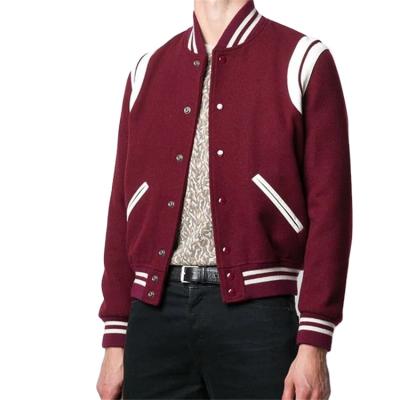 China Sustainable OEM Custom Shoulder Quilting Letterman Varsity Jacket For Men for sale