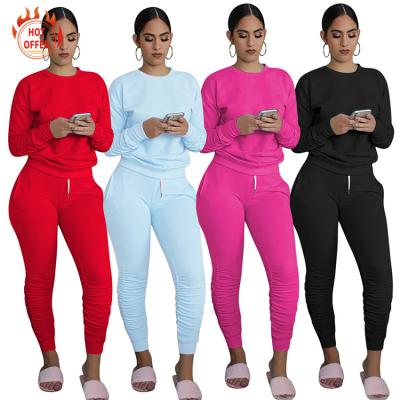 China Viable Casual Multicolor Two Piece Pants Set Sweat Suits Women Jogging Suit Sportswear High Quality for sale