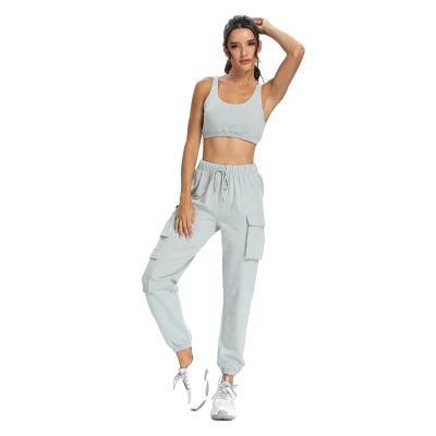 China Wholesale Breathable Cotton Bra And Pants Sets Casual Jogging Sports Women's Suits Tracker Sets for sale