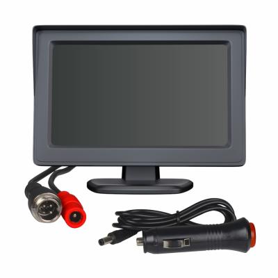 China Lighter Power Cable Cigarette Car Rear View System 4.3 Inch Car Monitor LCD Display Small for sale